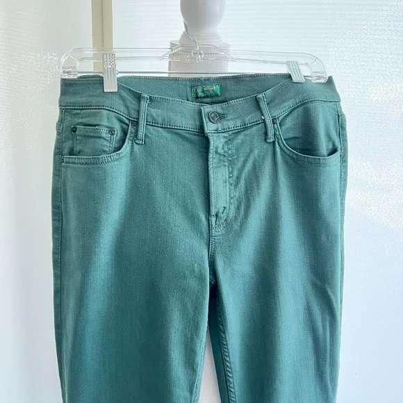 NWT Mother 'The Dropout' in 'Just for Kicks'-teal/green - Picture 2 of 9
